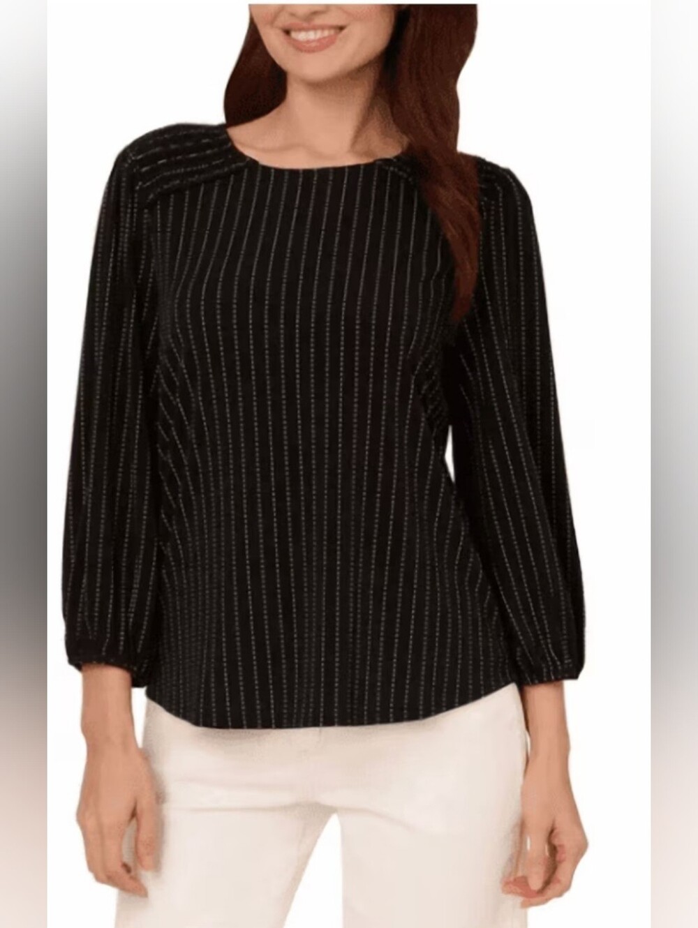 Adrianna Papell Women's 3/4 Sleeve Blouse